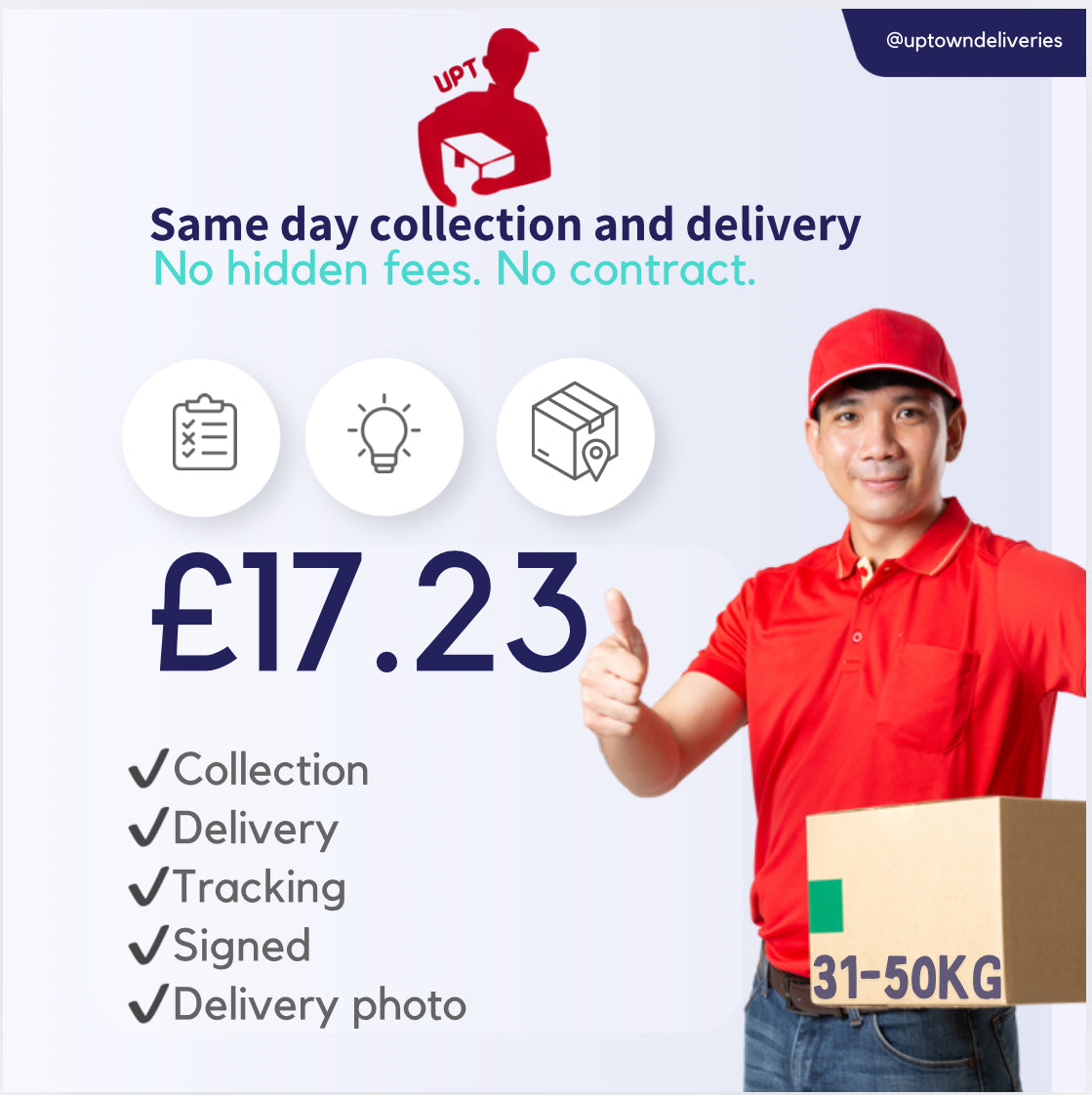 31 - 50kg (Same Day Collection & Delivery)