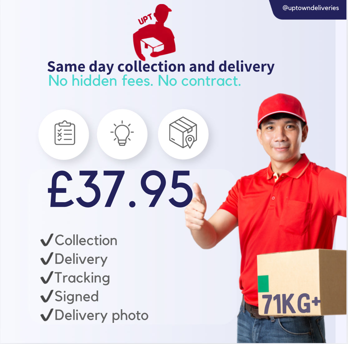 71kg+ (Same Day Collection & Delivery)